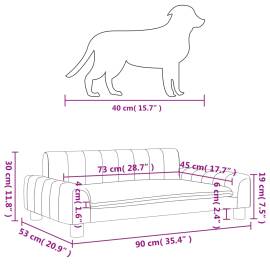 Pat de câini, crem, 90x53x30 cm, material textil, 7 image