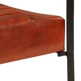 Scaun de relaxare, maro, 58,5x64x76 cm, piele naturală, 7 image