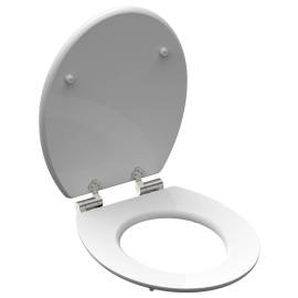 SchÜtte scaun toaletă grey steel închidere silențioasă extralucios mdf, 3 image