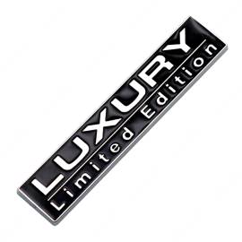 Emblema auto metalica LUXURY, reliefata 3D, dimensiune 7,5 x 1,5 cm, 2 image