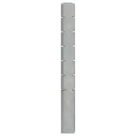 Stâlpi de gard de grădină 10 buc. argintiu 180 cm oțel, 4 image