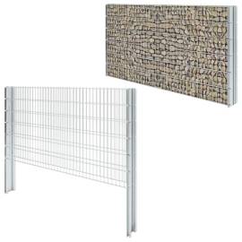 Stâlpi de gard de grădină 10 buc. argintiu 180 cm oțel, 8 image