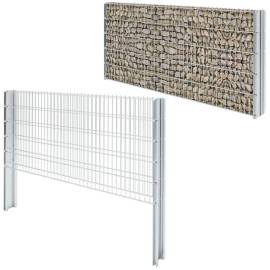 Stâlpi de gard de grădină 20 buc. argintiu 160 cm oțel, 8 image