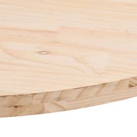 Blat de masă, 100x50x2,5 cm, lemn masiv de pin, oval, 5 image