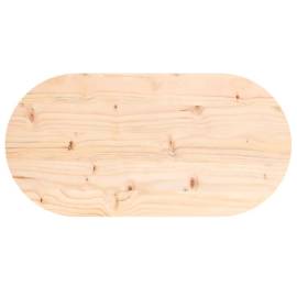 Blat de masă, 70x35x2,5 cm, lemn masiv de pin, oval, 4 image