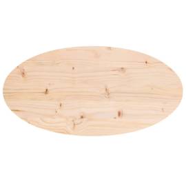 Blat de masă, 80x40x2,5 cm, lemn masiv de pin, oval, 4 image