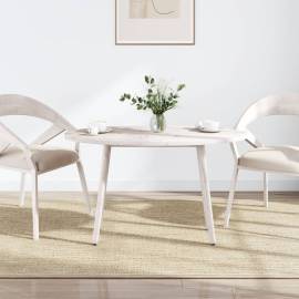 Blat de masă, alb, 100x50x2,5 cm, lemn masiv de pin, oval, 2 image