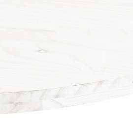 Blat de masă, alb, 70x35x2,5 cm, lemn masiv de pin, oval, 5 image