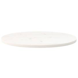 Blat de masă, alb, 70x35x2,5 cm, lemn masiv de pin, oval, 3 image