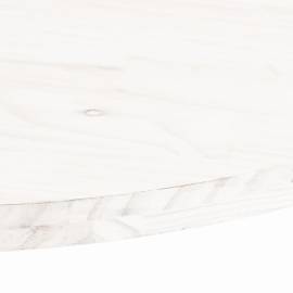Blat de masă, alb, 80x40x2,5 cm, lemn masiv de pin, oval, 5 image