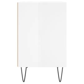 Noptieră, alb extralucios, 40x30x50 cm, lemn compozit, 5 image