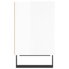 Noptiere, 2 buc., alb extralucios, 40x30x50 cm, lemn compozit, 6 image