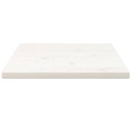 Blat de masă, alb, 50x50x2,5 cm, lemn masiv de pin, pătrat, 3 image