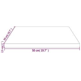 Blat de masă, alb, 50x50x2,5 cm, lemn masiv de pin, pătrat, 7 image