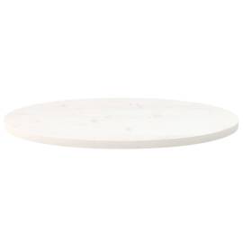 Blat de masă, alb, 60x30x2,5 cm, lemn masiv de pin, oval, 3 image