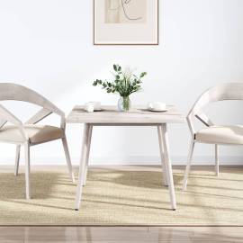 Blat de masă, alb, 80x80x2,5 cm, lemn masiv de pin, pătrat