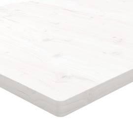Blat de masă, alb, 80x80x2,5 cm, lemn masiv de pin, pătrat, 5 image