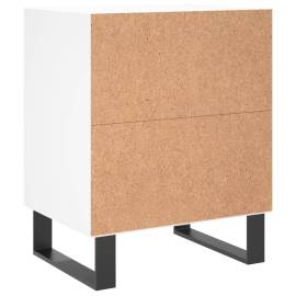 Noptiere, 2 buc, alb, 40x30x50 cm, lemn compozit, 7 image
