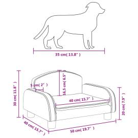 Pat de câini, crem, 50x40x30 cm, material textil, 7 image