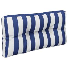 Pernă de paleți, albastru/alb, 80x40x12 cm, textil, dungi, 4 image