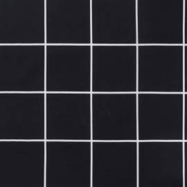Pernă de paleți, negru, 80x40x12 cm, textil, model carouri, 9 image