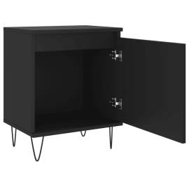 Noptieră, negru, 40x30x50 cm, lemn compozit, 6 image