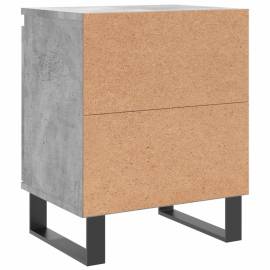 Noptiere, 2 buc., gri beton, 40x30x50 cm, lemn compozit, 8 image
