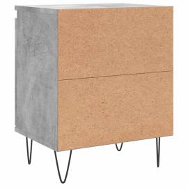 Noptiere, 2 buc., gri beton, 40x30x50 cm, lemn compozit, 8 image