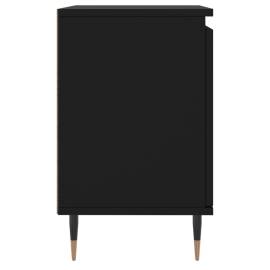 Noptiere, 2 buc., negru, 40x30x50 cm, lemn compozit, 7 image