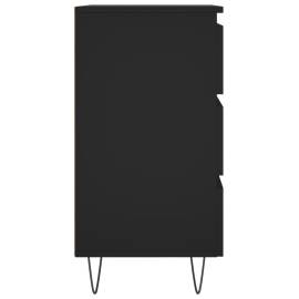 Noptieră, negru, 40x35x69 cm, lemn compozit, 7 image