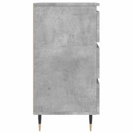 Noptiere, 2 buc., gri beton, 40x35x69 cm, lemn compozit, 7 image