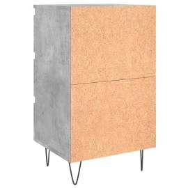 Noptiere, 2 buc., gri beton, 40x35x69 cm, lemn compozit, 8 image
