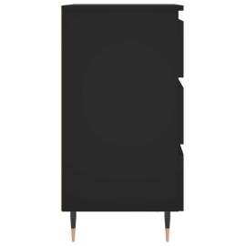 Noptiere, 2 buc., negru, 40x35x69 cm, lemn compozit, 7 image