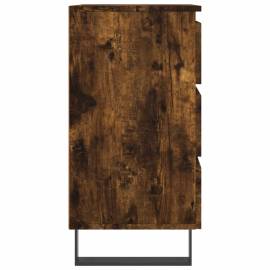 Noptiere, 2 buc., stejar fumuriu, 40x35x69 cm, lemn compozit, 7 image