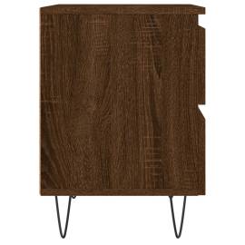 Noptiere, 2 buc., stejar maro, 40x35x50 cm, lemn compozit, 7 image