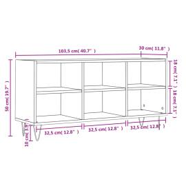 Comodă tv, gri beton, 103,5x30x50 cm, lemn compozit, 9 image