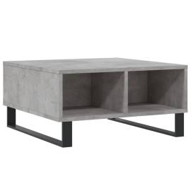 Masă de cafea, gri beton, 60x60x30 cm, lemn compozit, 6 image