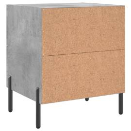 Noptiere, 2 buc., gri beton, 40x35x47,5 cm, lemn compozit, 9 image