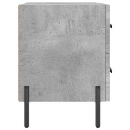 Noptiere, 2 buc., gri beton, 40x35x47,5 cm, lemn compozit, 7 image