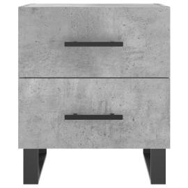 Noptiere, 2 buc., gri beton, 40x35x47,5 cm, lemn compozit, 6 image