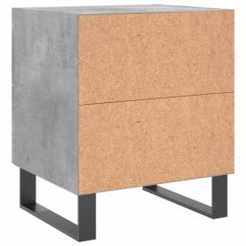 Noptieră, gri beton, 40x35x47,5 cm, lemn compozit, 8 image