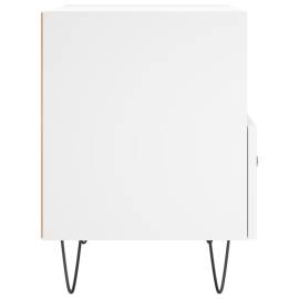 Noptieră, alb, 40x35x47,5 cm, lemn compozit, 5 image