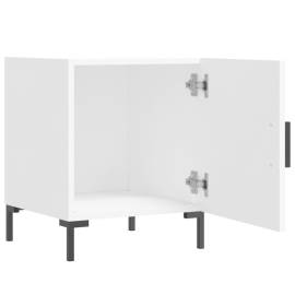 Noptieră, alb, 40x40x50 cm, lemn compozit, 3 image