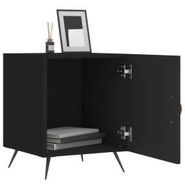Noptieră, negru, 40x40x50 cm, lemn compozit, 8 image