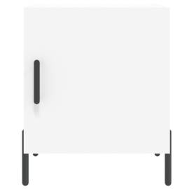 Noptiere, 2 buc., alb, 40x40x50 cm, lemn compozit, 6 image