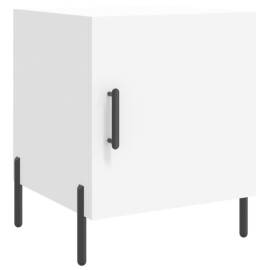 Noptiere, 2 buc., alb, 40x40x50 cm, lemn compozit, 5 image