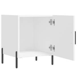 Noptiere, 2 buc., alb, 40x40x50 cm, lemn compozit, 8 image