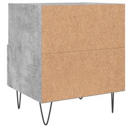 Noptiere, 2 buc., gri beton, 40x35x47,5 cm, lemn compozit, 9 image