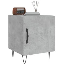 Noptiere, 2 buc., gri beton, 40x40x50 cm, lemn compozit, 4 image