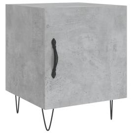 Noptiere, 2 buc., gri beton, 40x40x50 cm, lemn compozit, 5 image